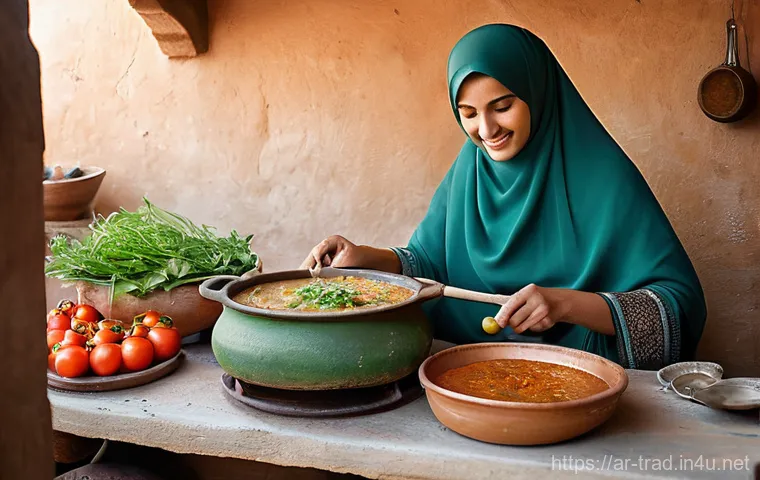 전통식품 - **Prompt 1: The Heart of the Home - A Grandmother's Kitchen** "A cozy and warmly lit traditional...