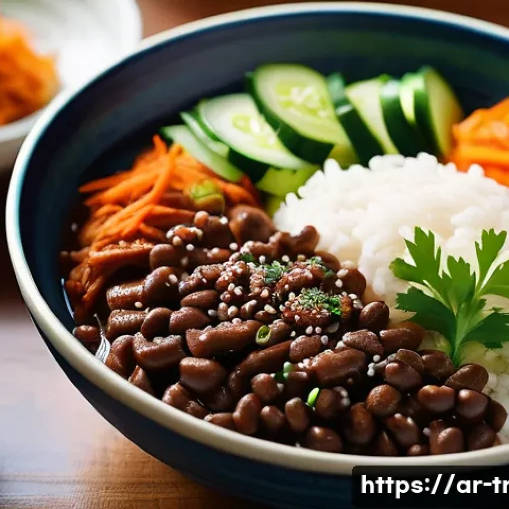 청국장의 효능 - A vibrant and detailed close-up of a traditional Korean meal featuring a bowl of steaming cheonggukj...